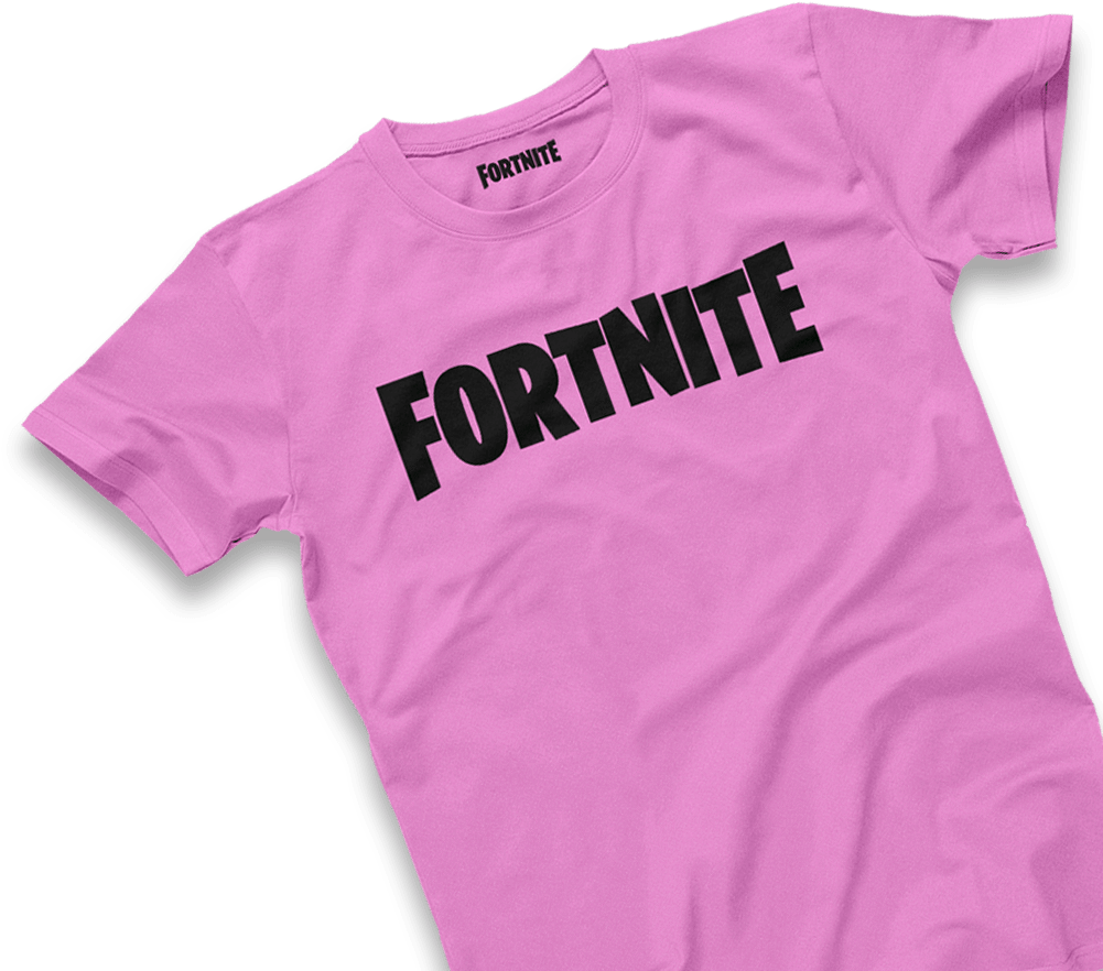 تيشيرت وردي بشعار فورتنايت خلفية