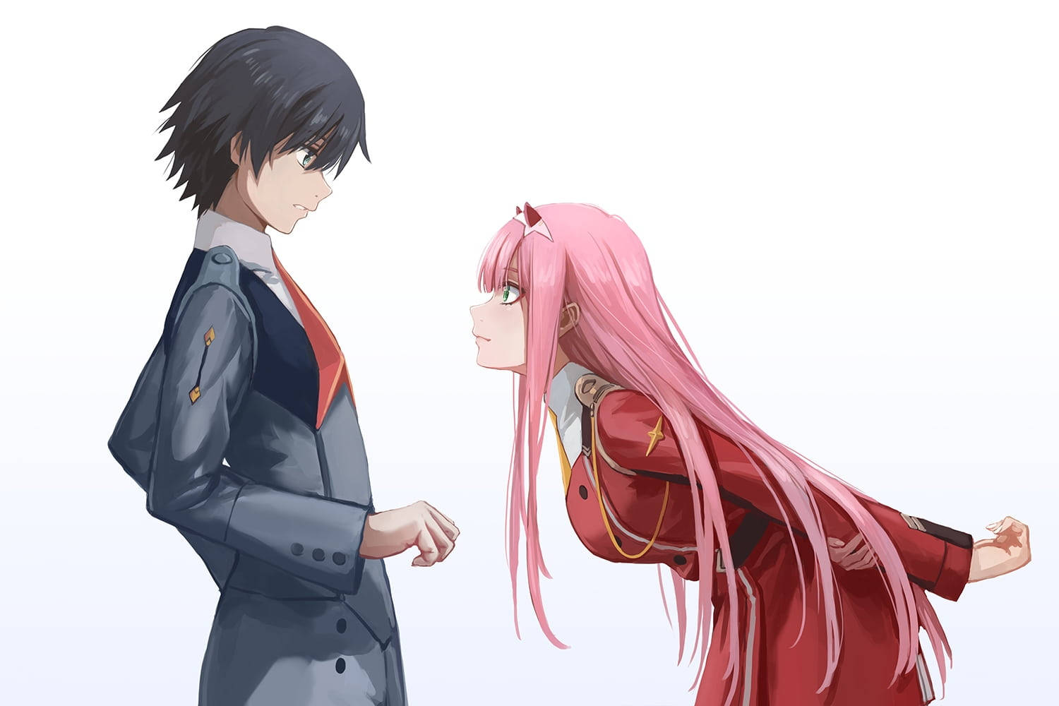 ثنائي أنمي جمالي من Darling In The Franxx خلفية