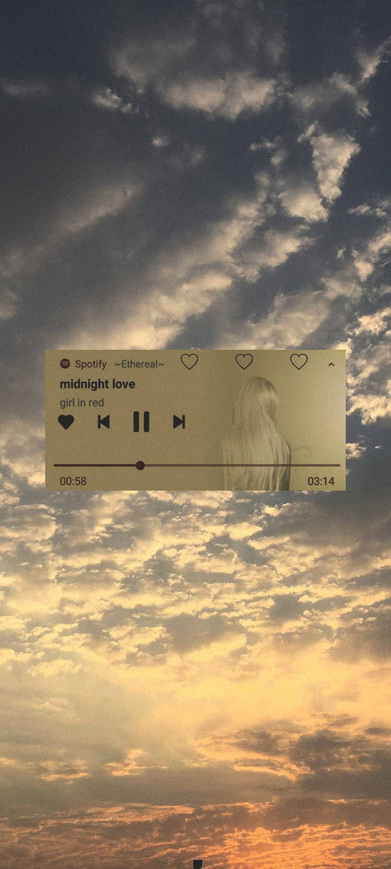 جمال موسيقى حب منتصف الليل خلفية