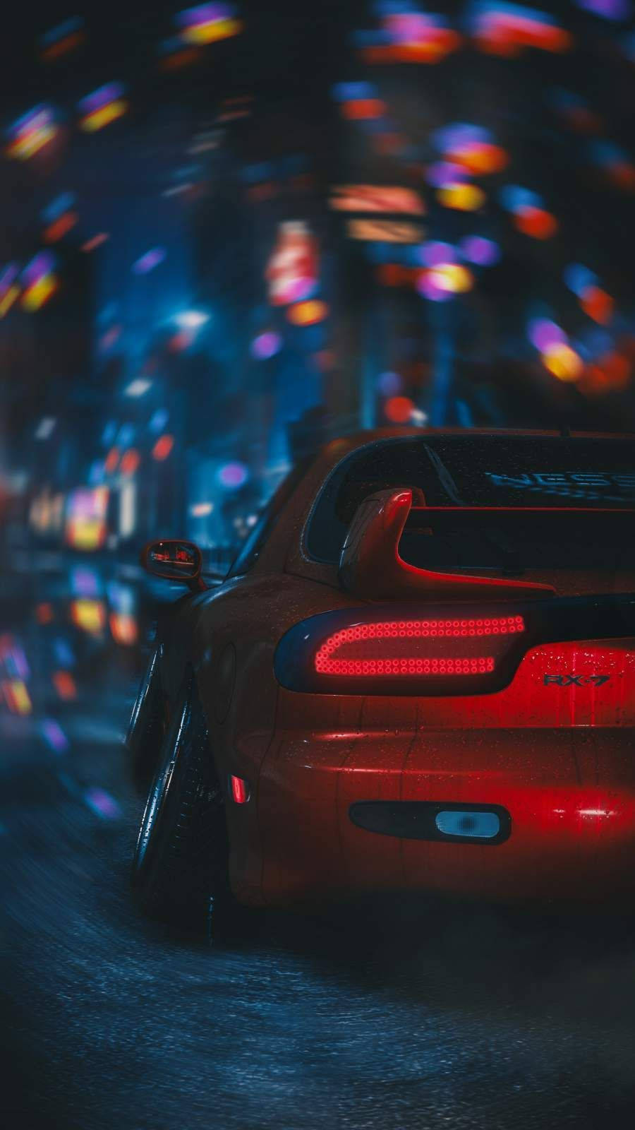 جمالية سيارات JDM مع أضواء ملونة خلفية