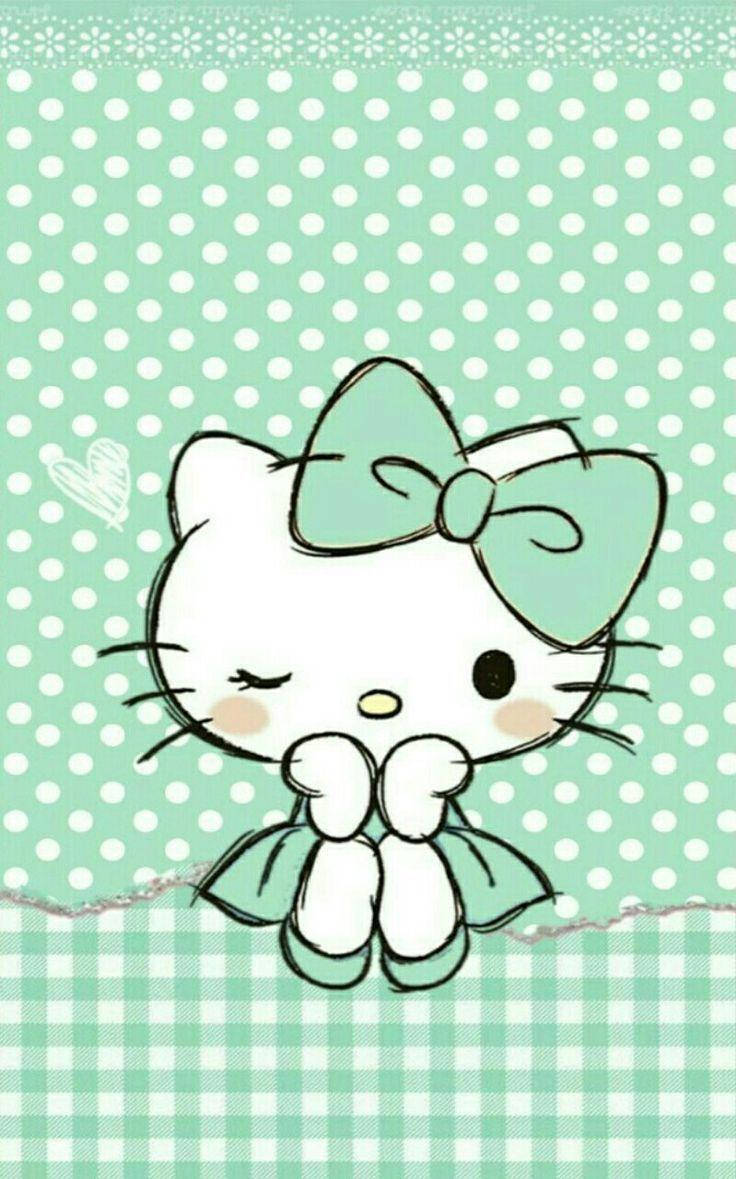 جمالية هالو كيتي بنقاط البولكا خلفية