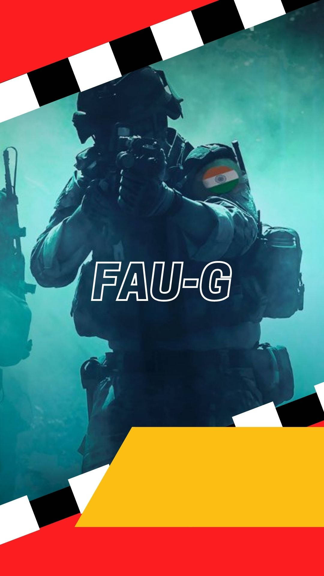جندي يصوب بندقية FAU-G ملونة خلفية