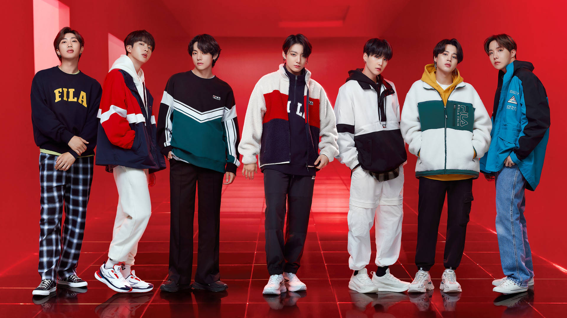حاسوب محمول FILA الرائع لـ BTS خلفية