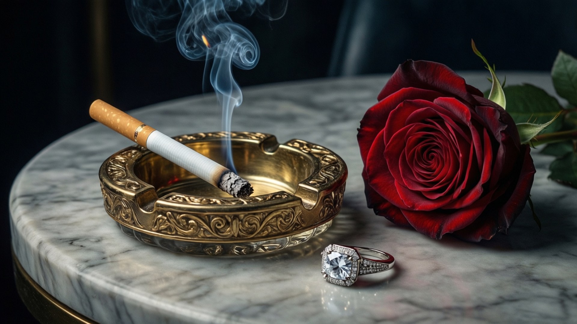 حياة ثابتة بلمسة شريرة خلفية
