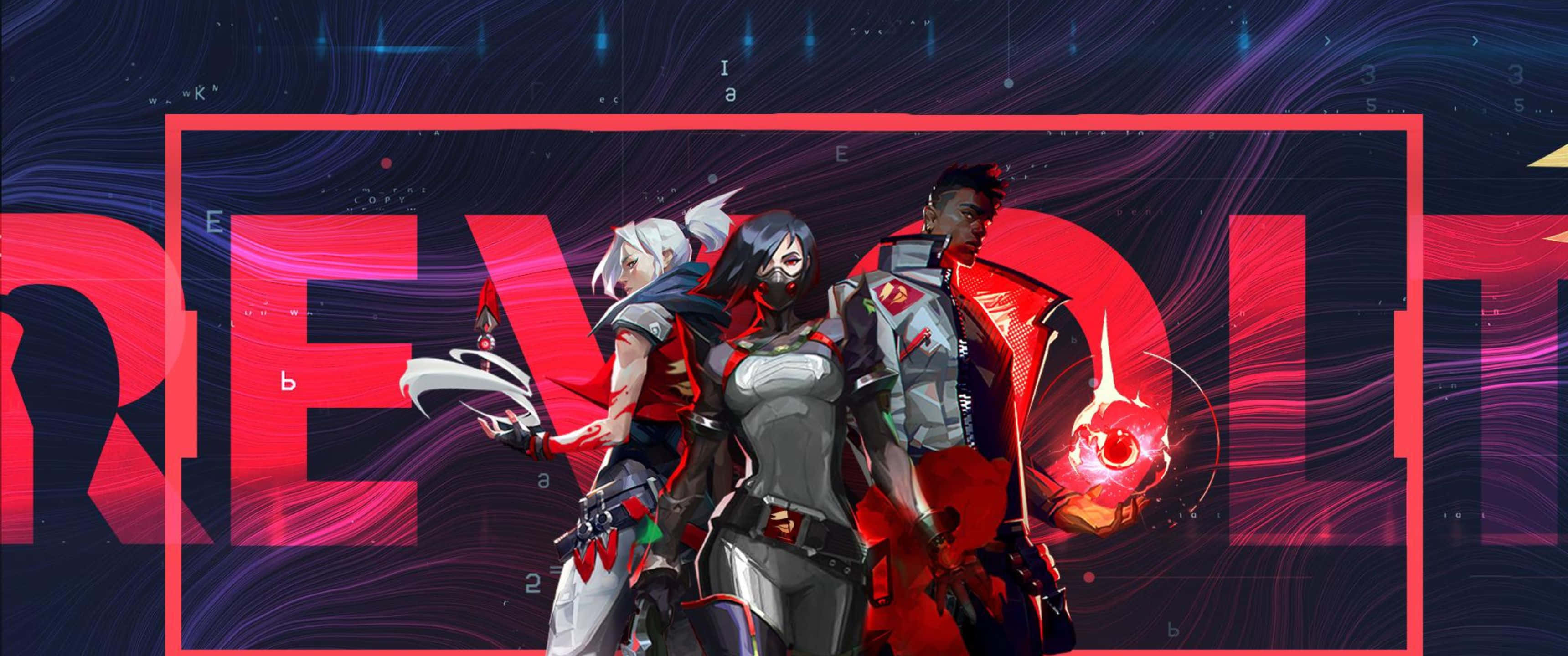 خلفية 3440x1440p لجيت وفايبر وفينيكس من فالورانت خلفية
