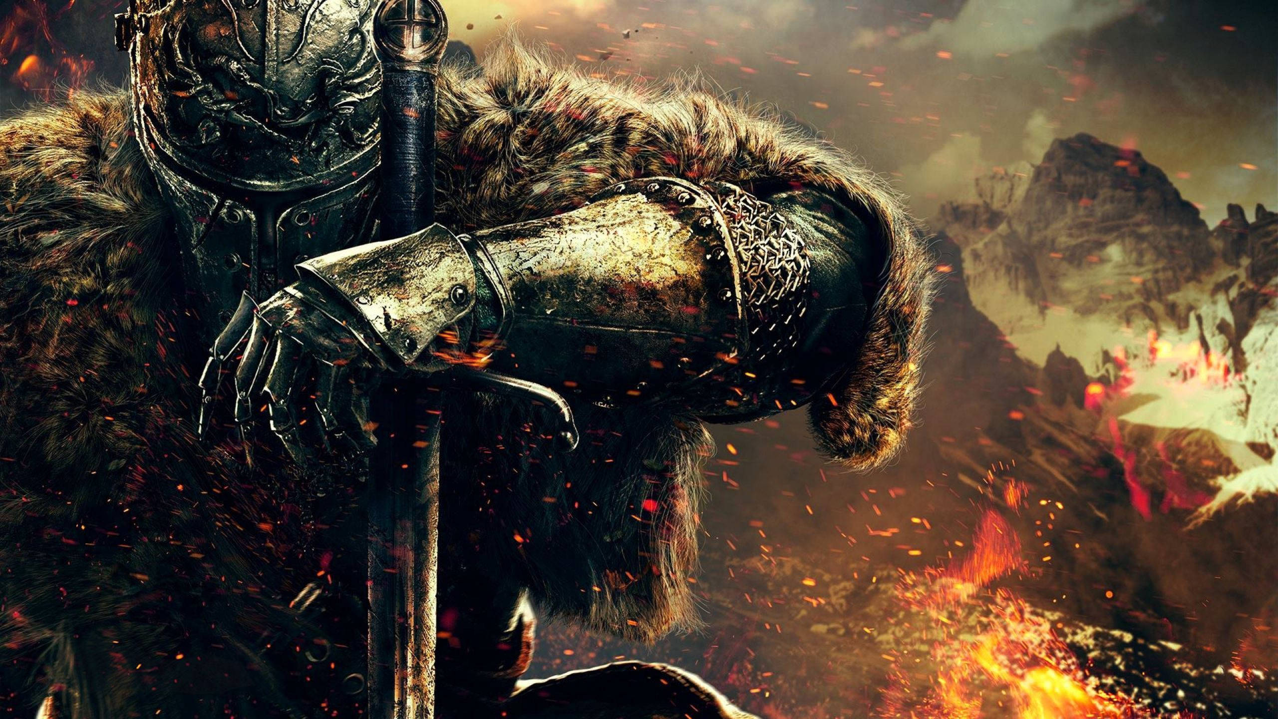 خلفية ألعاب فارس Dark Souls بدقة 1440p خلفية