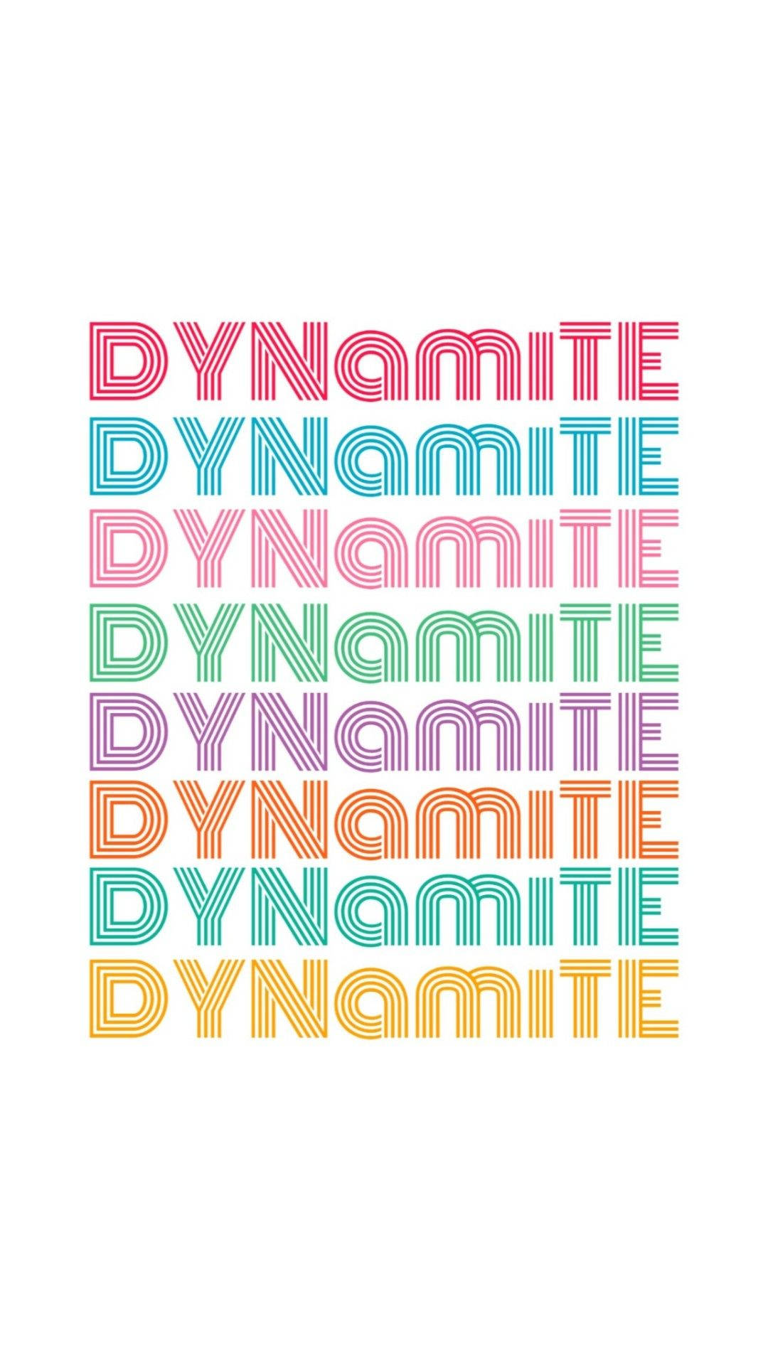 خلفية باردة بيضاء BTS Dynamite للهاتف خلفية