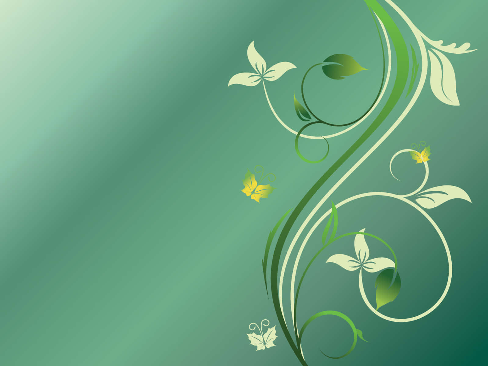 خلفية بتصميم زهري أخضر فاتح خلفية