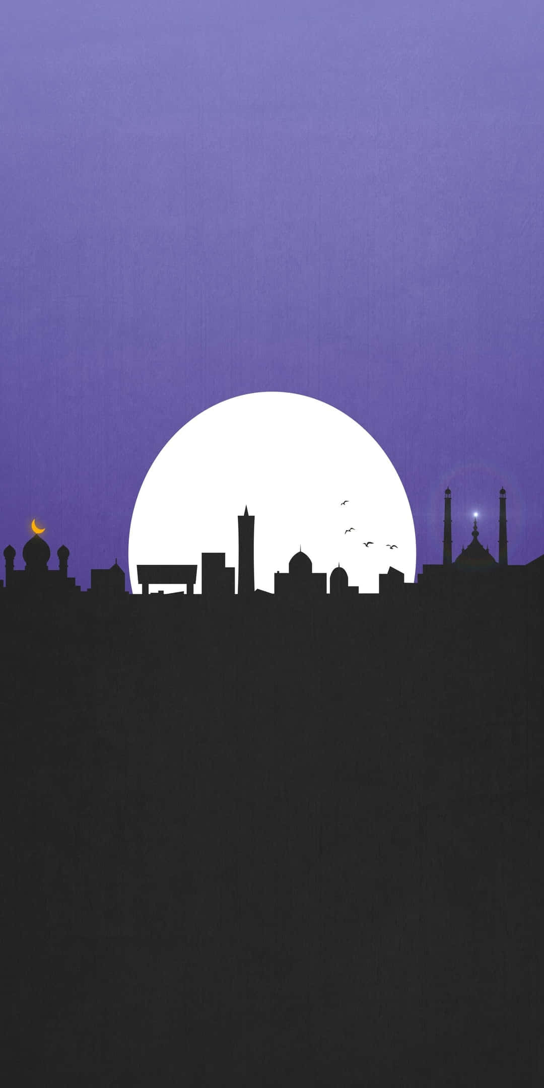 خلفية بيكسل 3 بسيطة مع صورة ظلية للمعالم خلفية