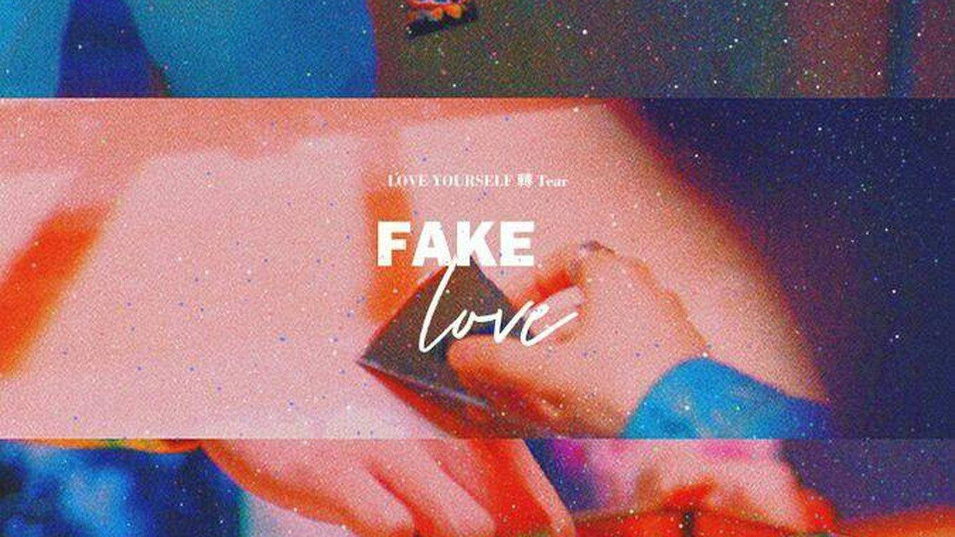 خلفية حاسوب محمول BTS أغنية Fake Love بلقطة حبيبية خلفية