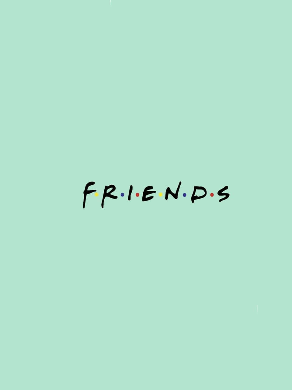 خلفية خضراء باستيل بخط Friends خلفية