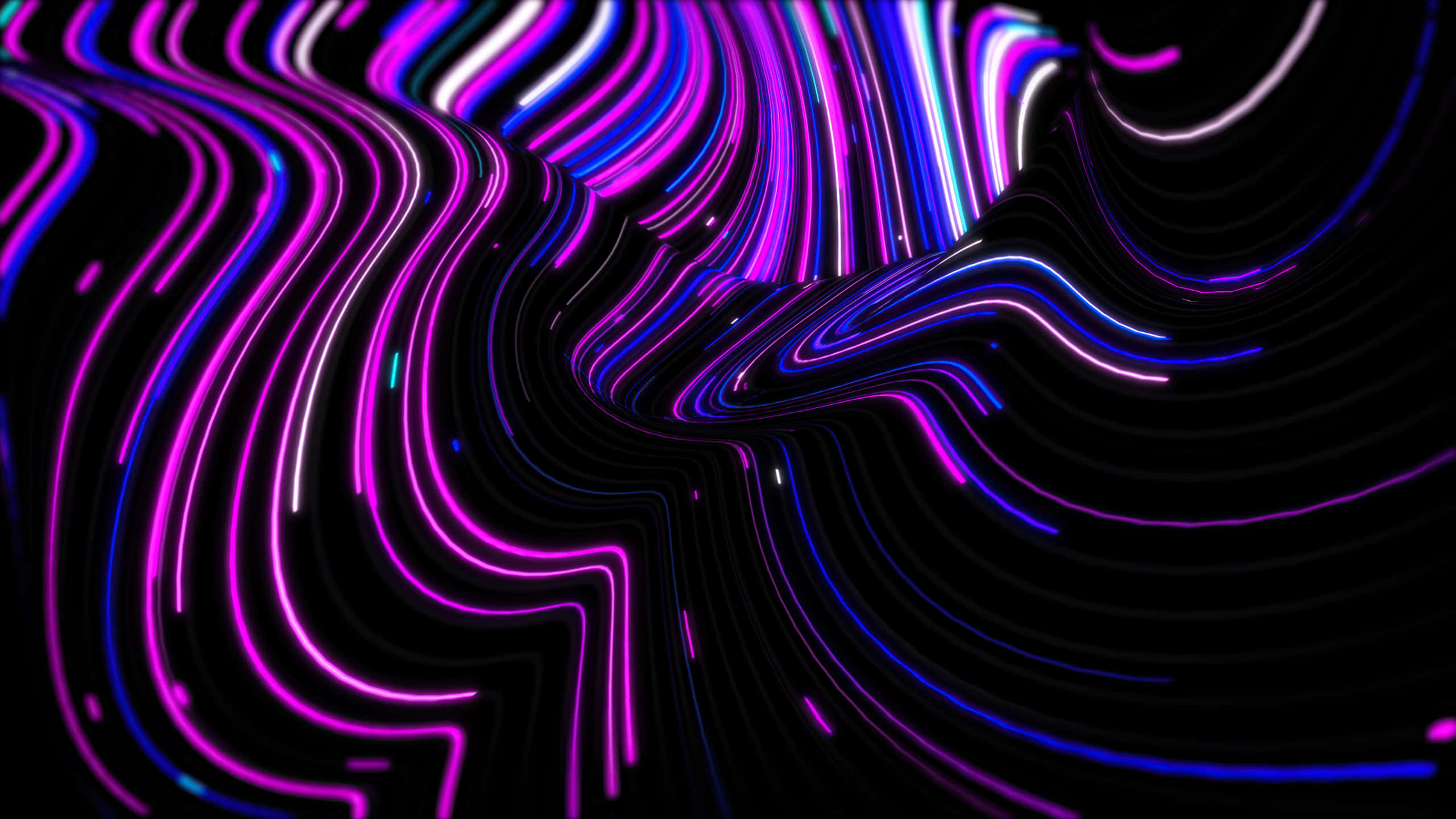 خلفية خطوط أرجوانية نيون مجردة بدقة 1440p AMOLED خلفية