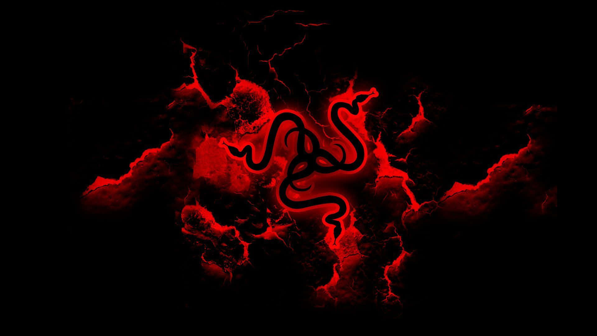 خلفية شعار Razer للألعاب الأحمر خلفية