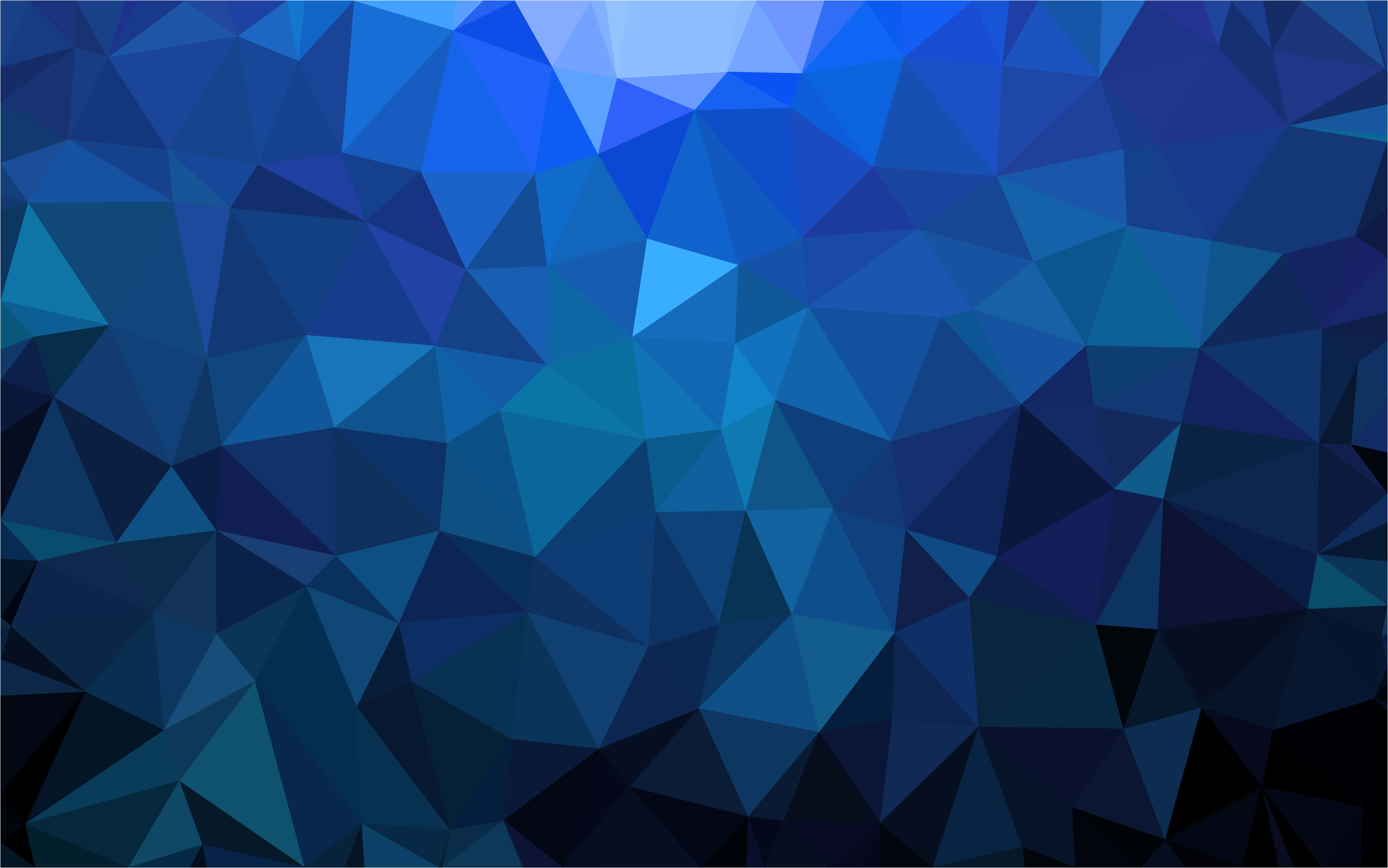 خلفية مثلثات زرقاء بتصميم متجهي خلفية