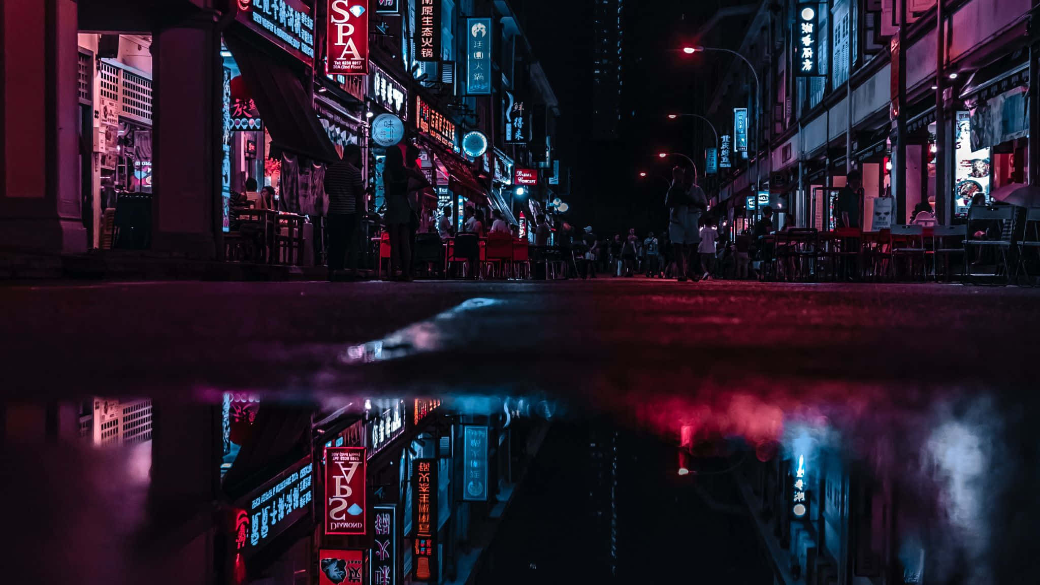 خلفية مدينة النيون خلفية