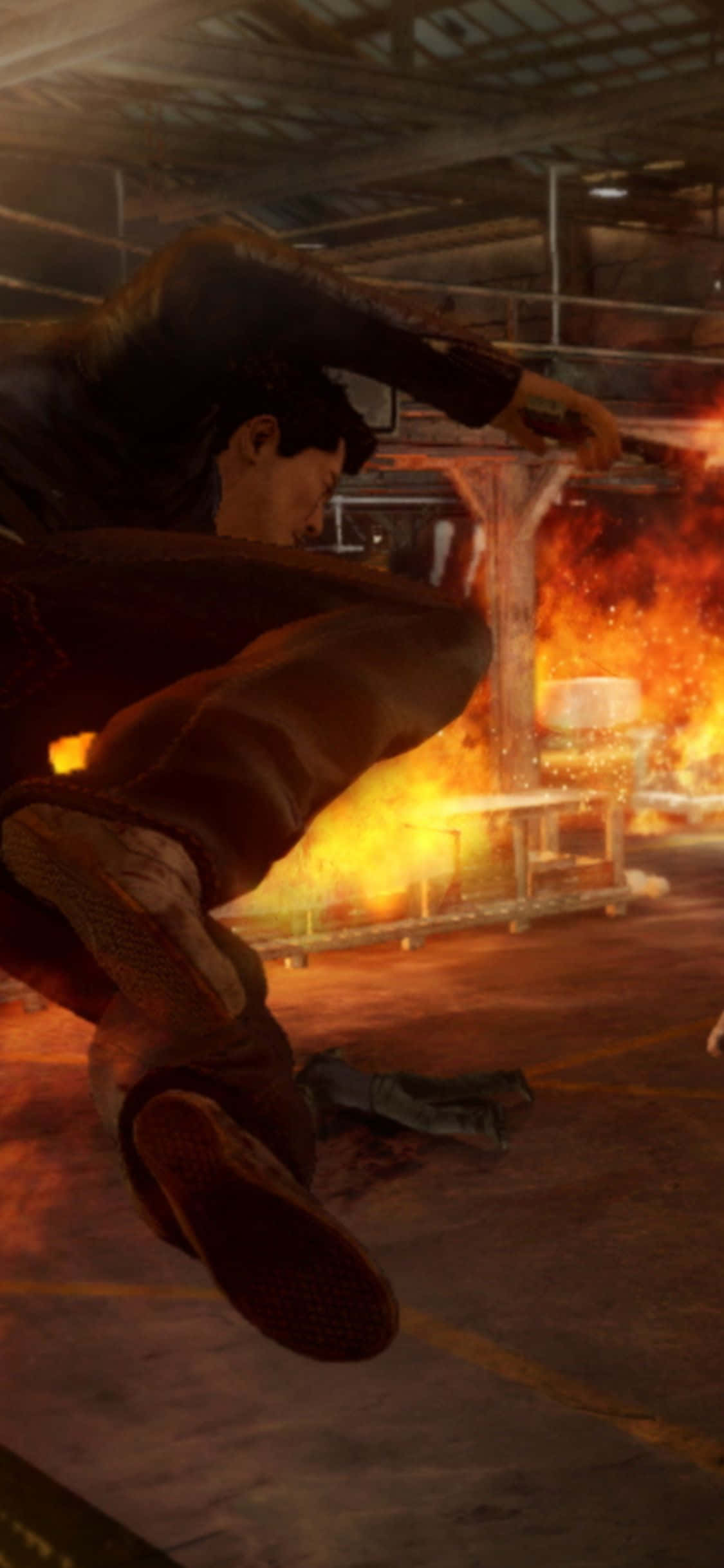 خلفية مستودع لعبة Sleeping Dogs Payback لهاتف iPhone Xs خلفية