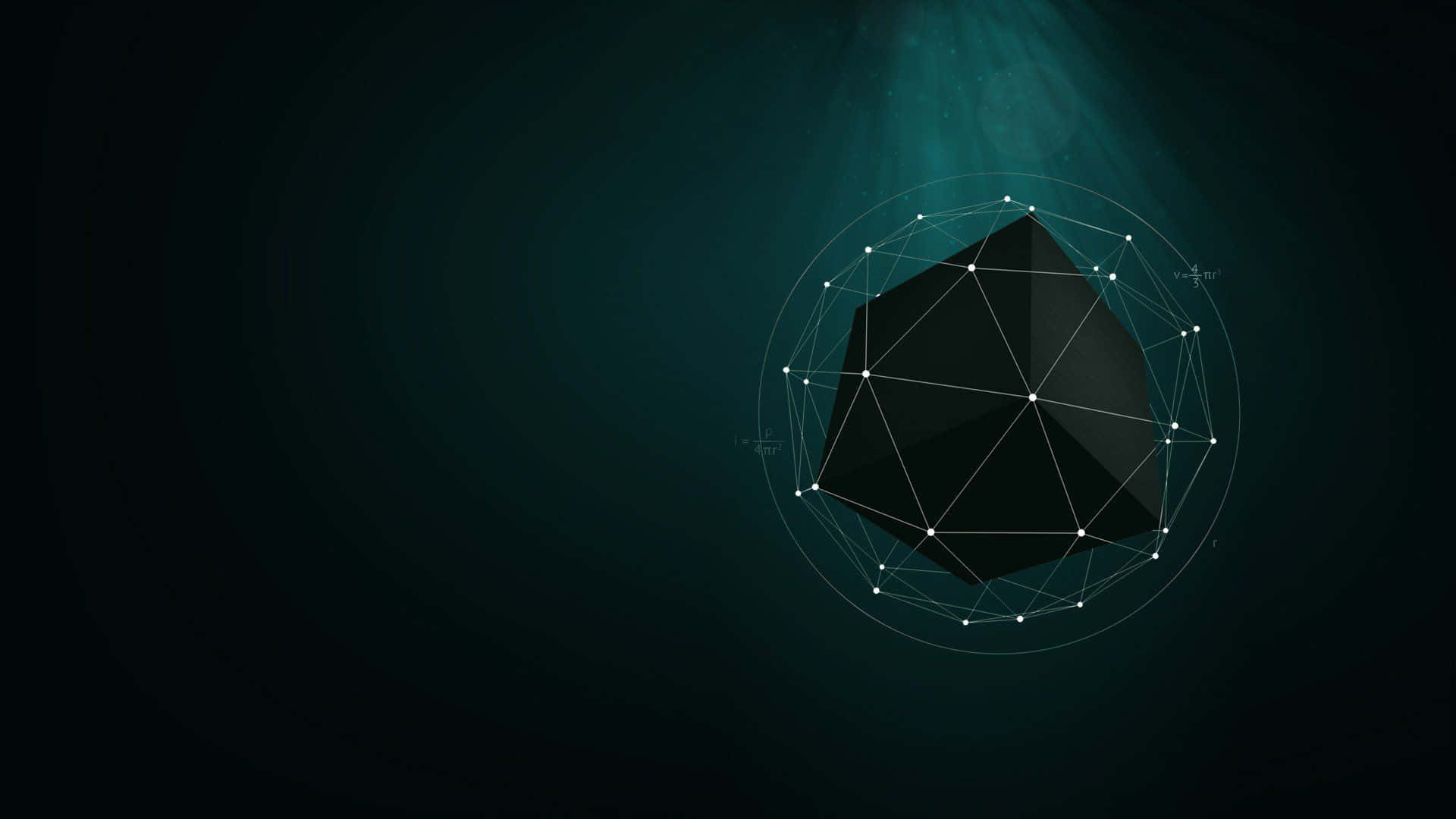 خلفية مكعب أسود بسيط بدقة 1920 × 1080 خلفية