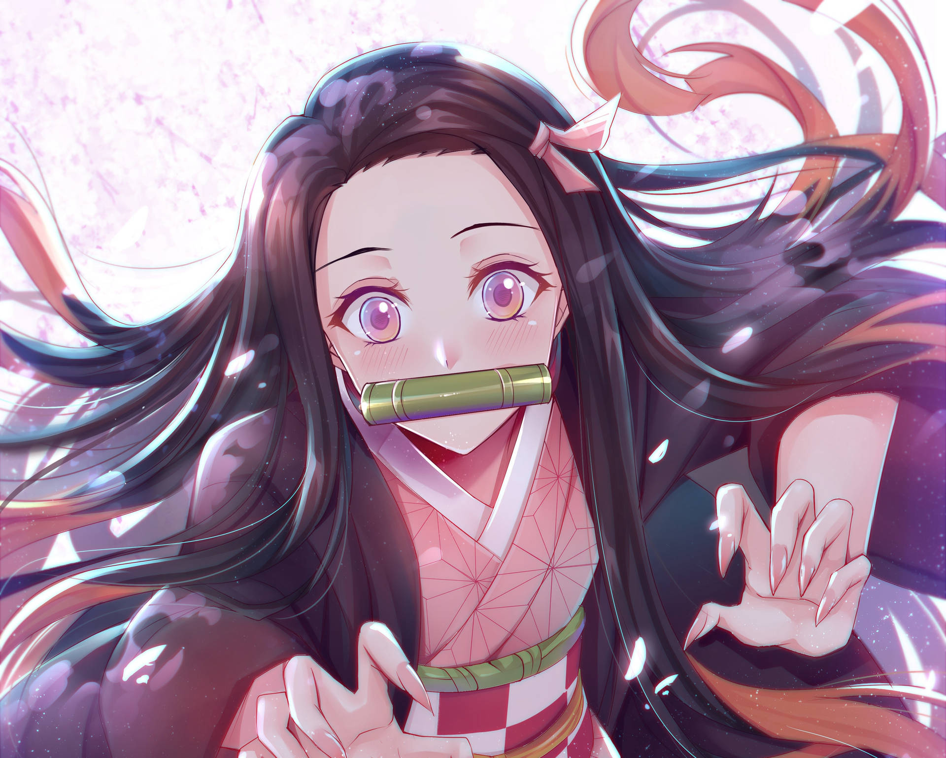 خلفية نيزوكو من Demon Slayer بدقة 4K