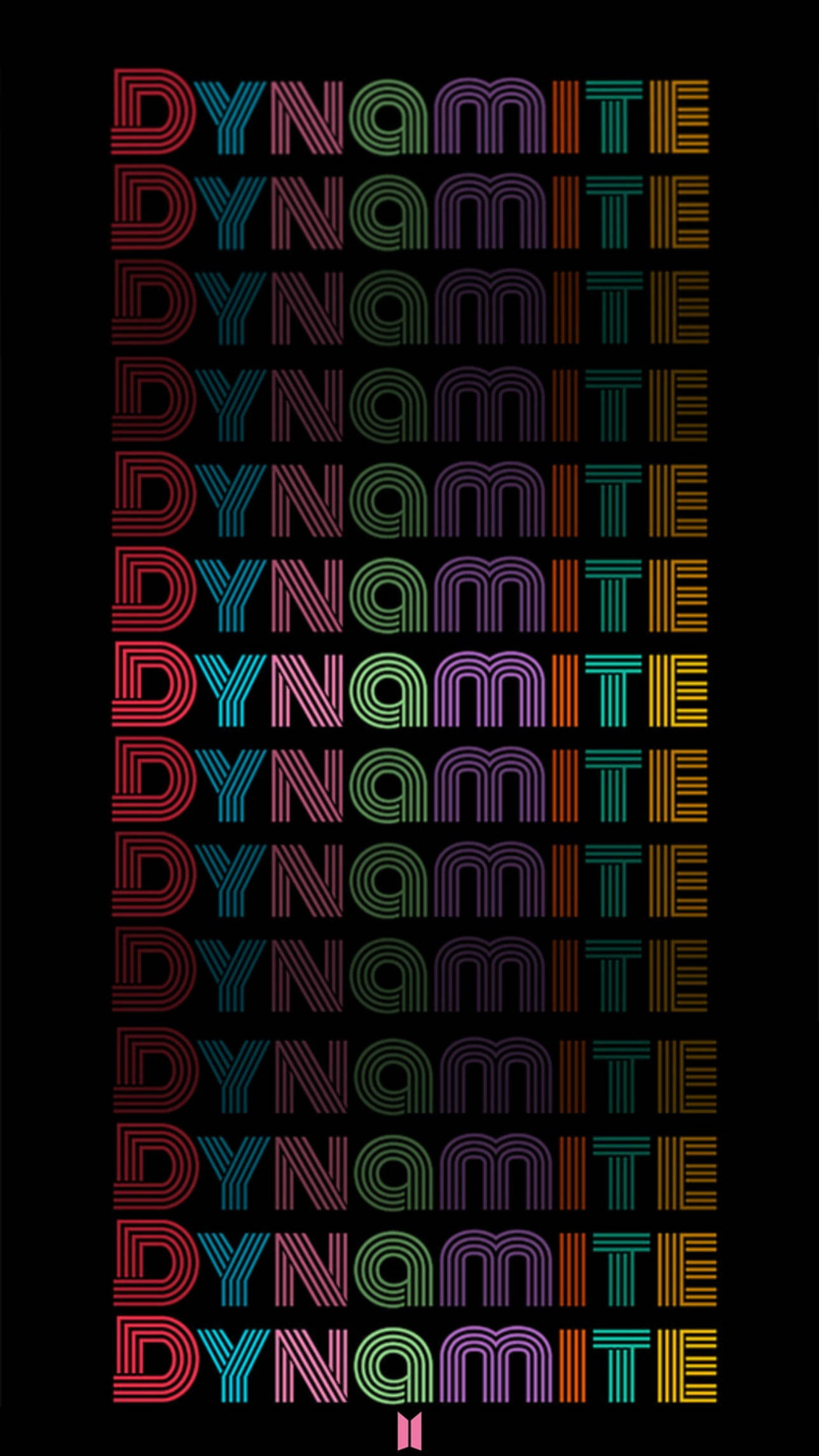 خلفية هاتف BTS Dynamite سوداء رائعة خلفية
