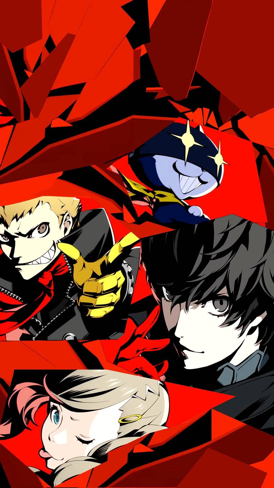 خلفية هاتف تجميع شخصيات Persona 5 خلفية