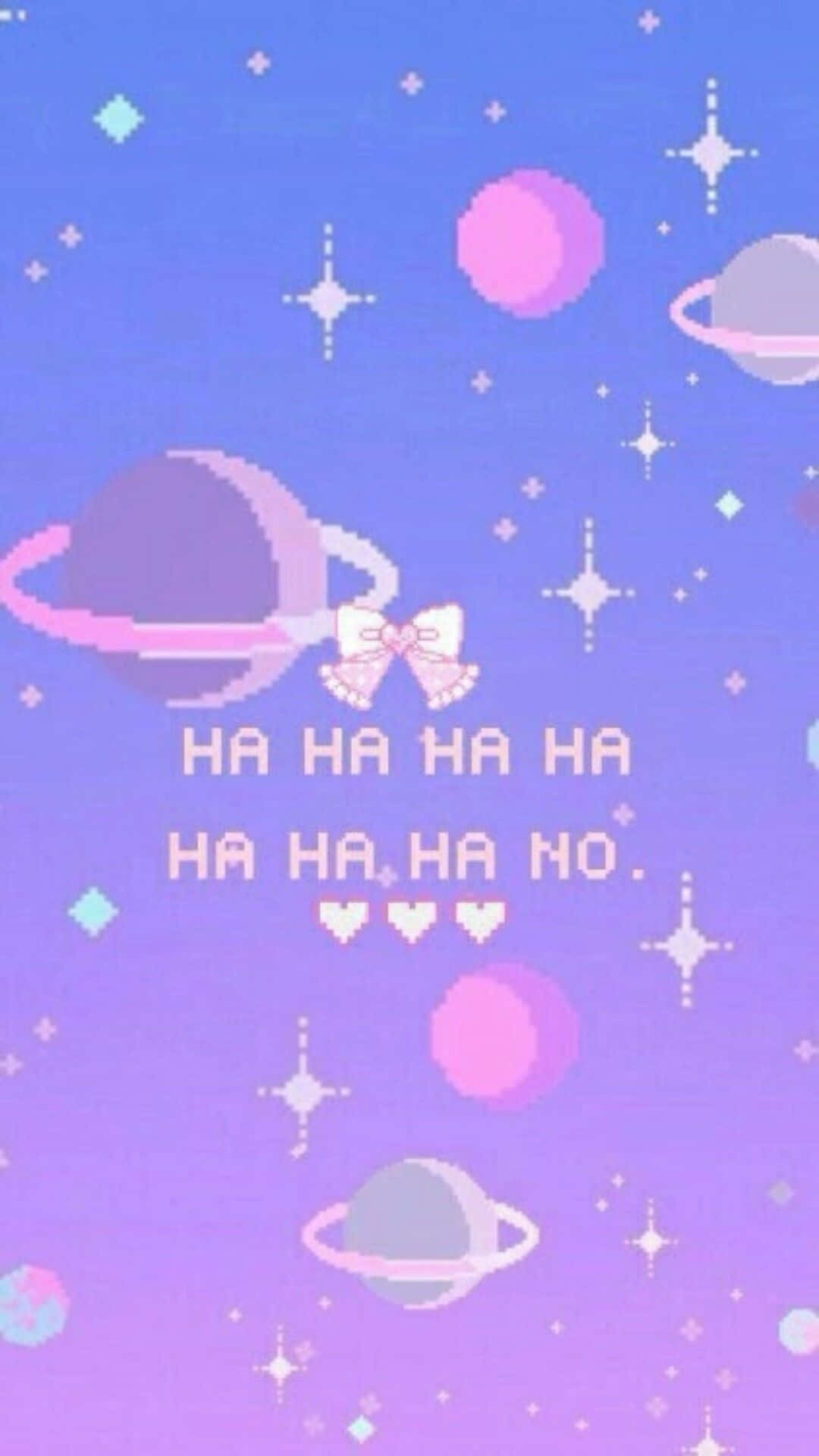 خلفية وردية وأرجوانية مكتوب عليها ها ها ها خلفية