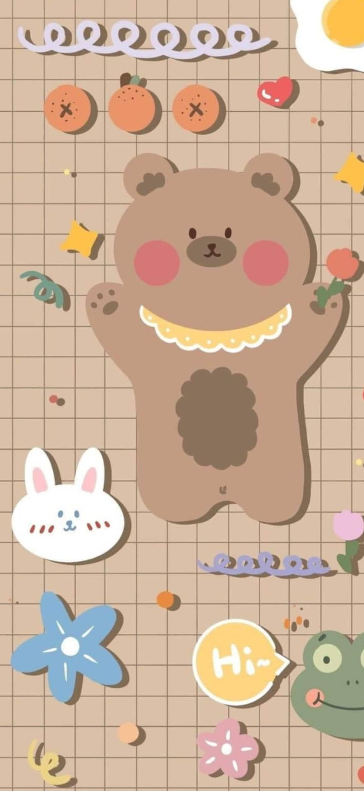 دب كوري على شبكة بنية خلفية