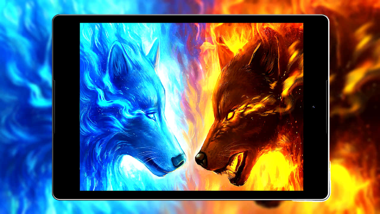 ذئب رائع جداً - خلفية عواء رائعة خلفية
