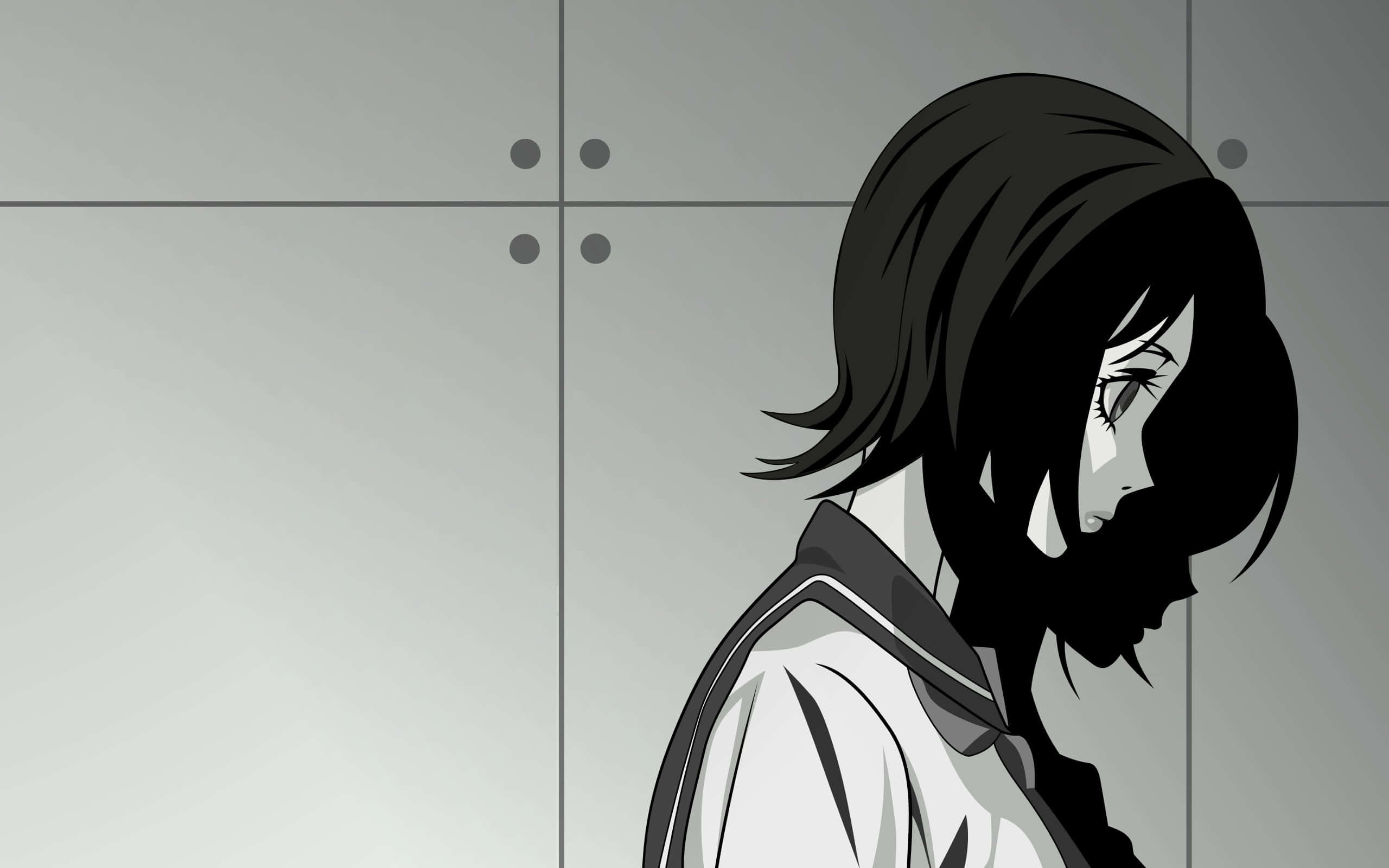 رسم أنمي أحادي اللون خلفية