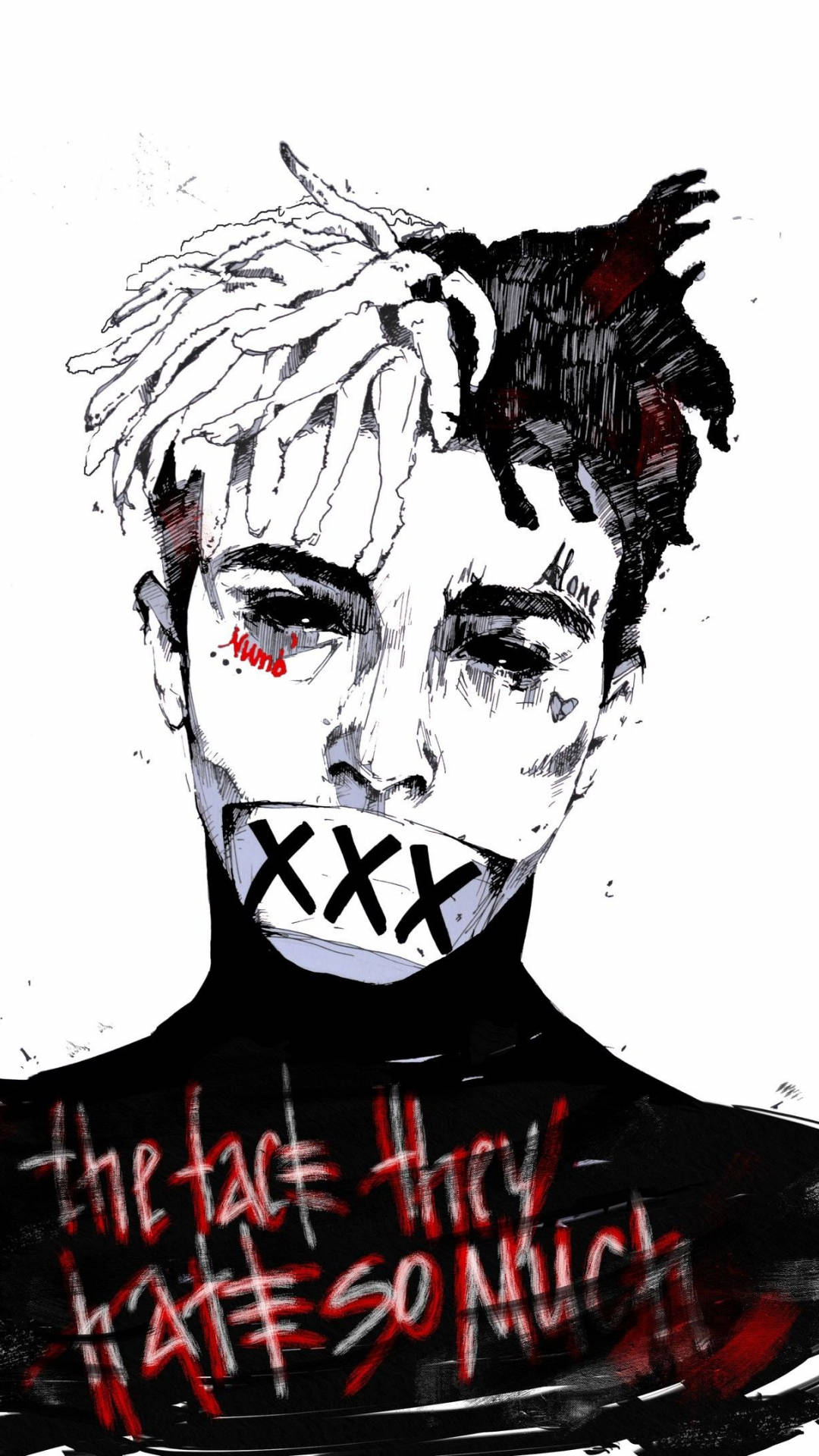 رسم أنمي لـ Xxxtentacion خلفية