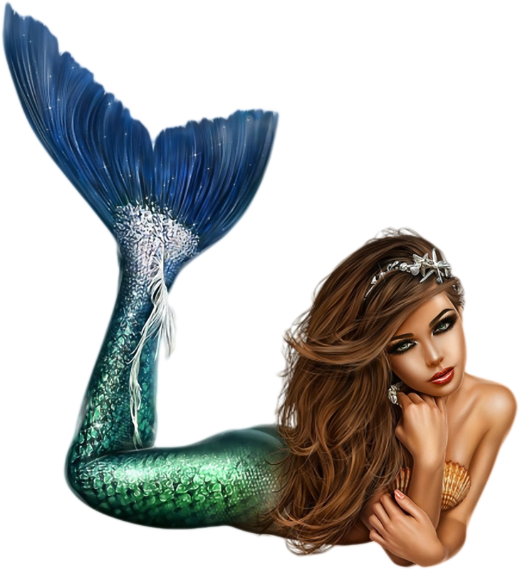 رسم أنيق لحورية البحر خلفية