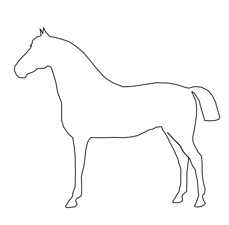 رسم بسيط لخط حصان خلفية