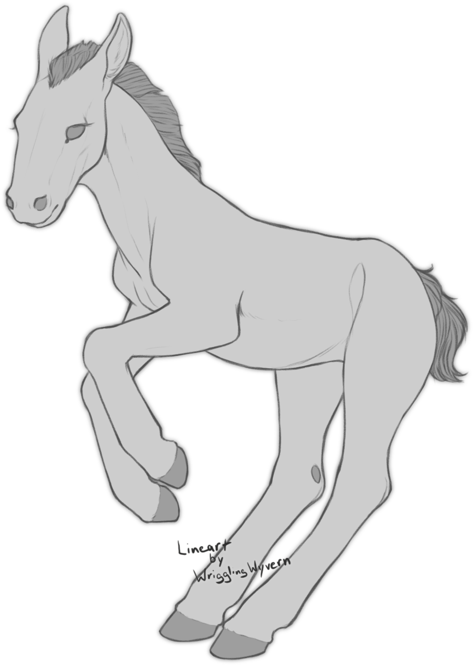 رسم تخطيطي لمهر صغير خلفية