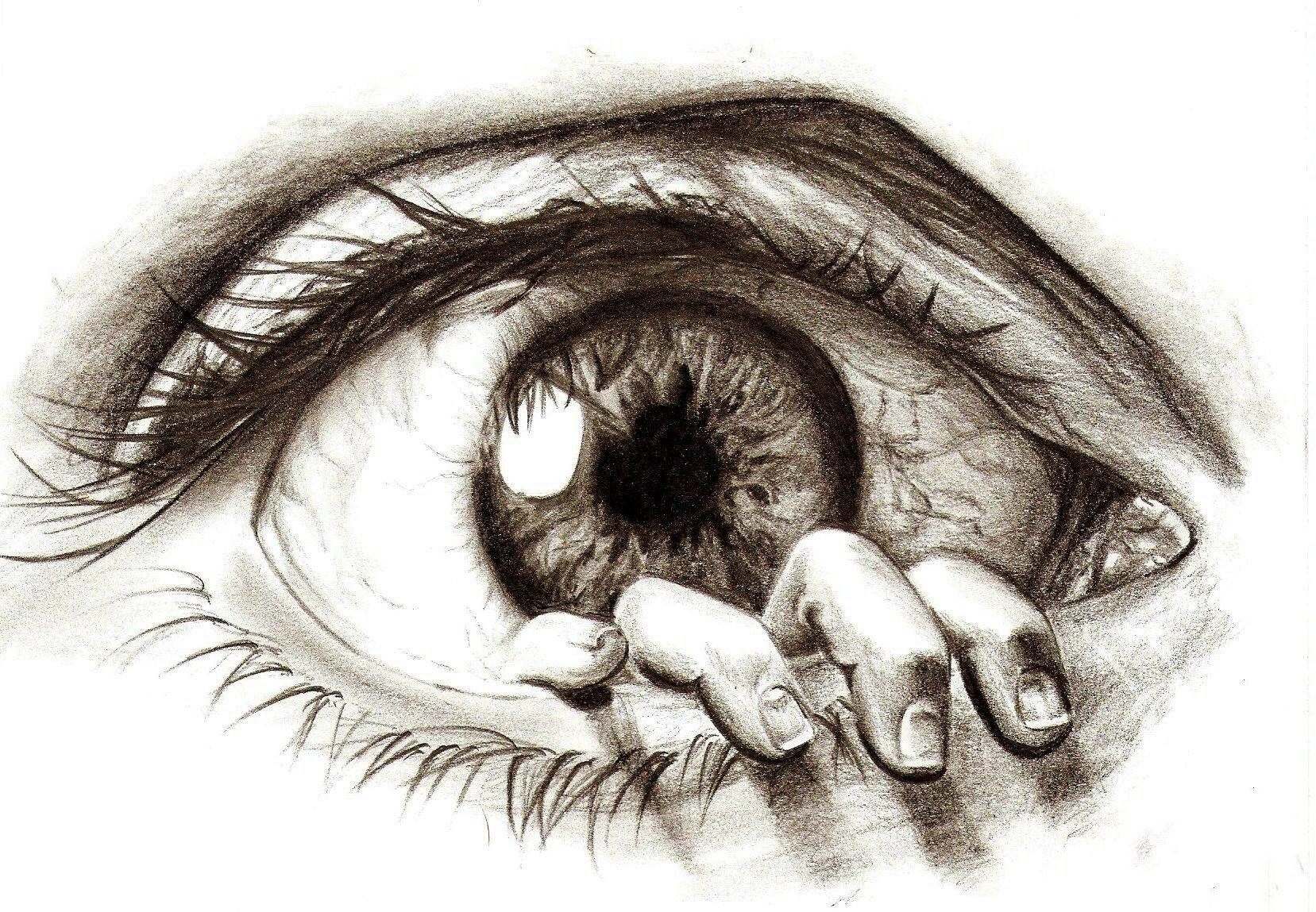 رسم رائع للعين خلفية