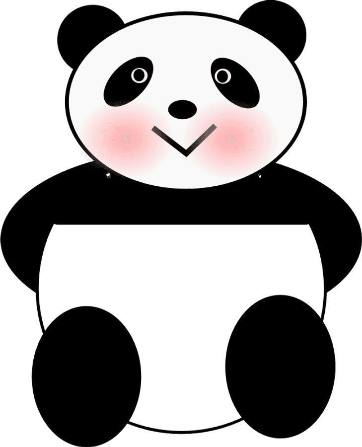 رسم كرتوني لباندا مبتسم خلفية