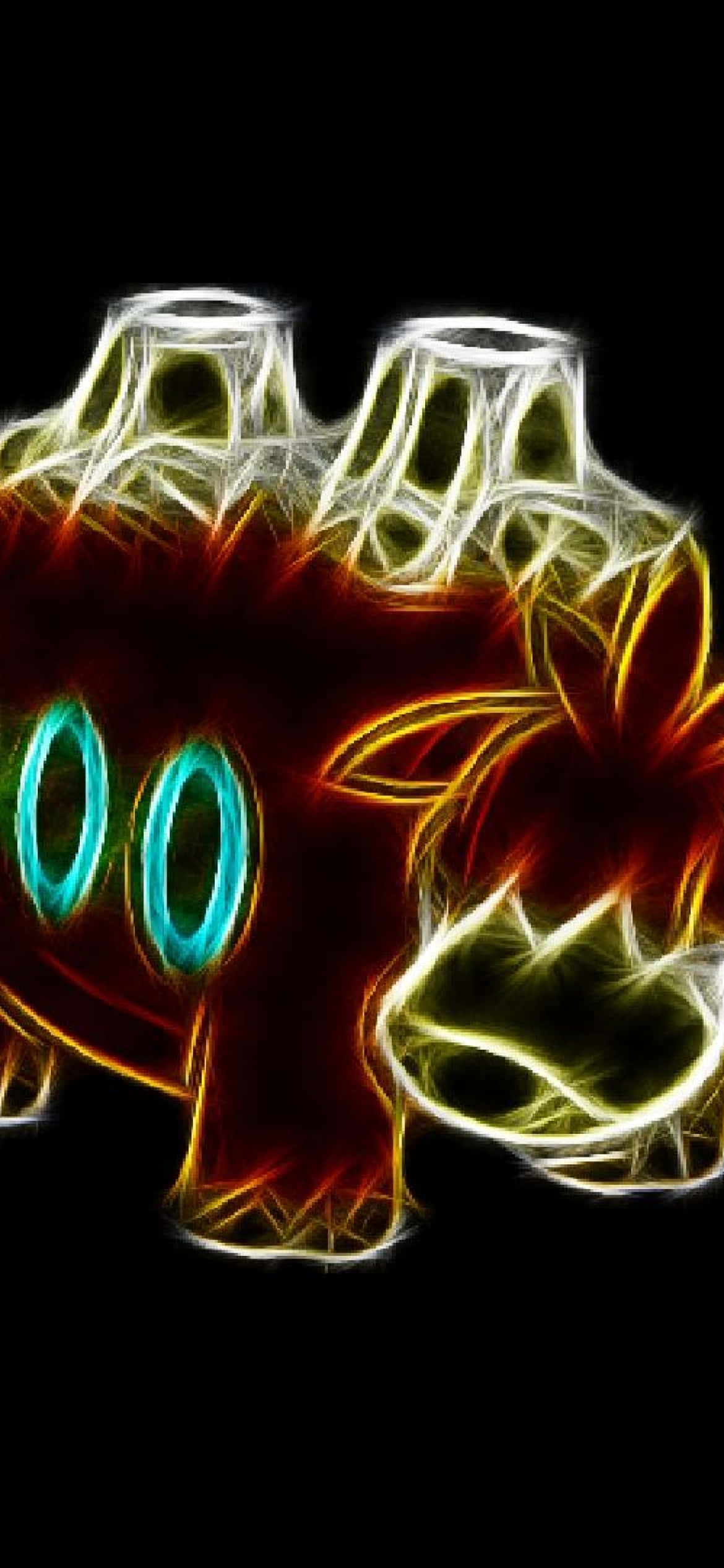 رسم مضيء لكاميرابت على خلفية سوداء خلفية