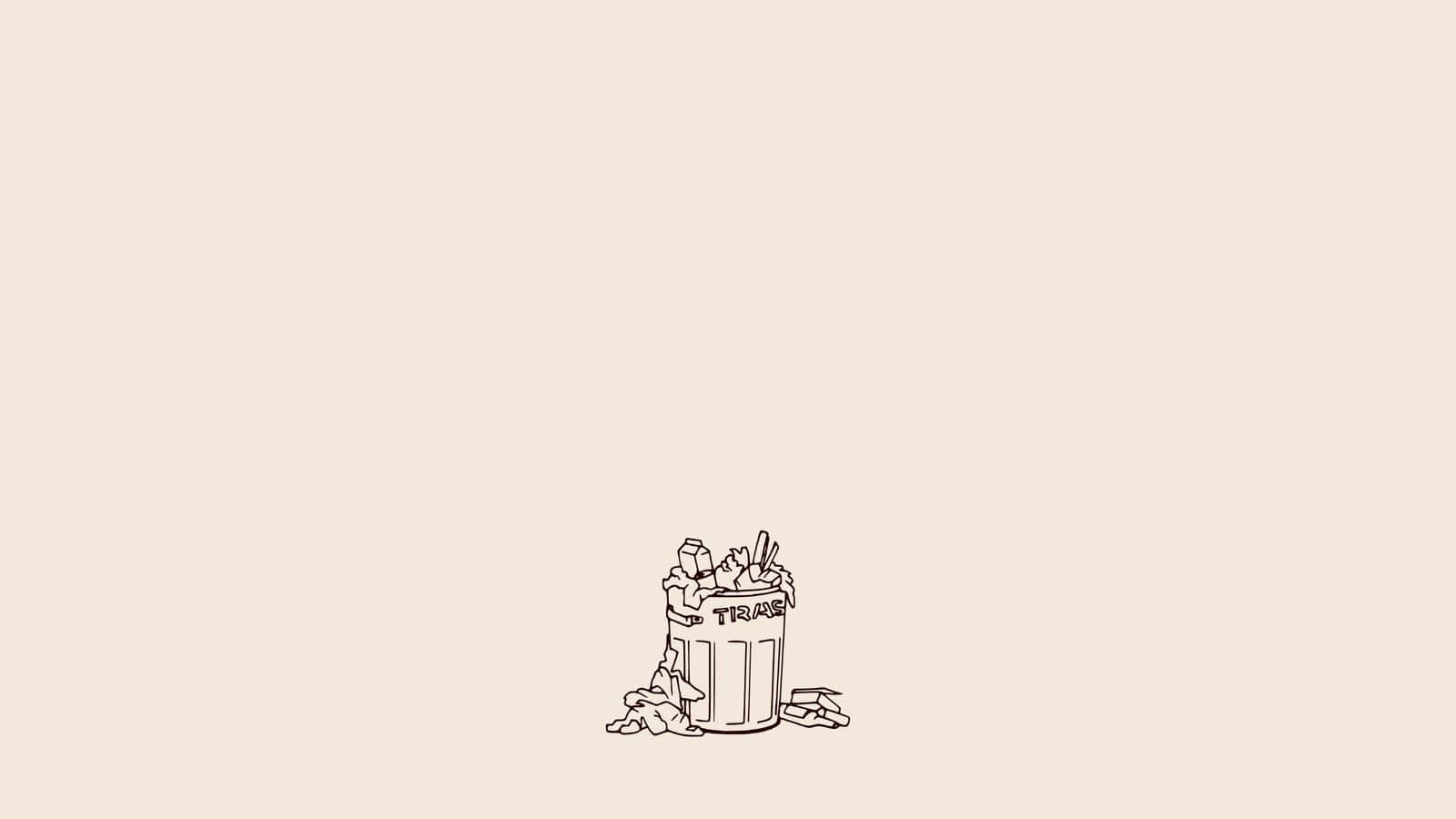 رسمة كلب على خلفية بيج خلفية