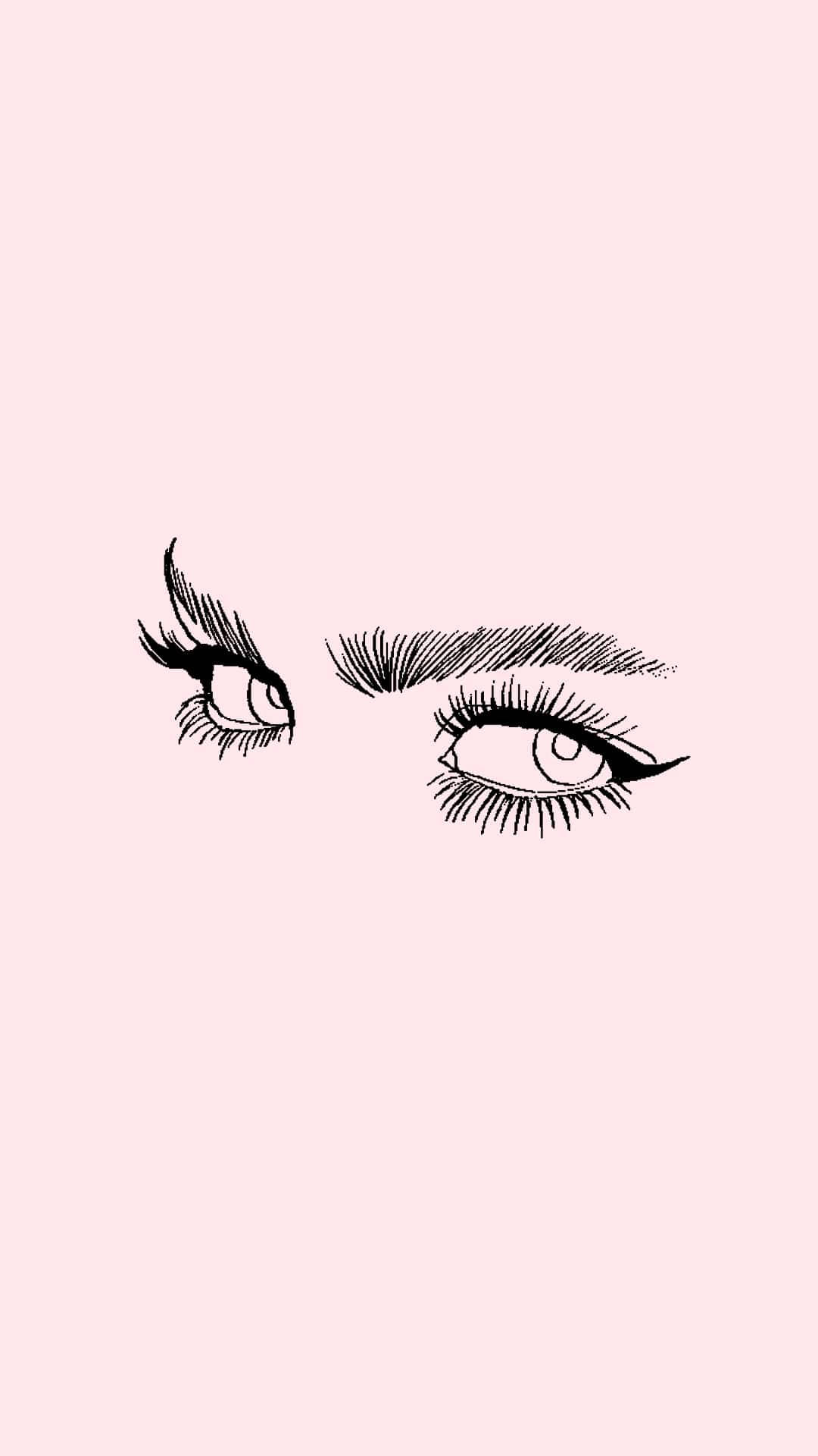 رسومات جمالية لعيون امرأة خلفية