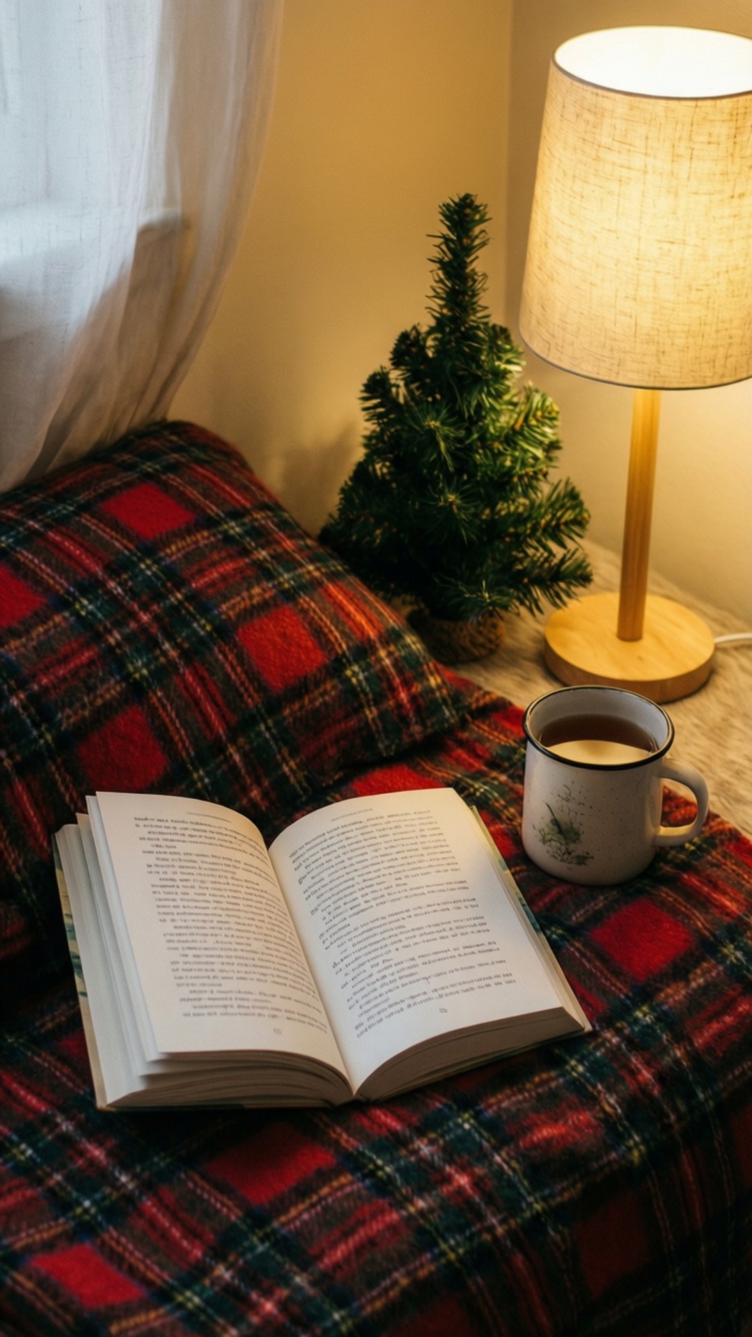 ركن عيد الميلاد الدافئ خلفية