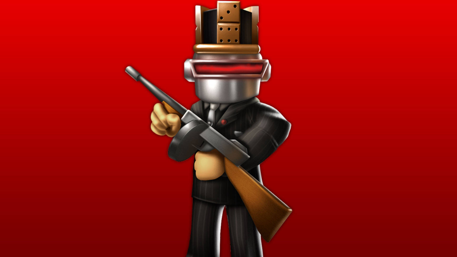 خلفية رائعة لفاتورة روبوت مسلح في لعبة Roblox.