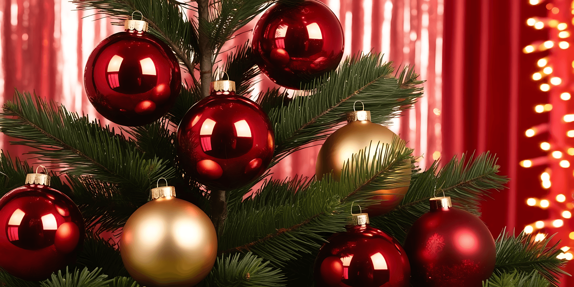 عيد الميلاد، زينة، أحمر، فضي، كرات، عطلة، ديكور، شجرة، احتفالي، صنوبر، موسمي، شتاء، لمعان، تزيين، احتفال