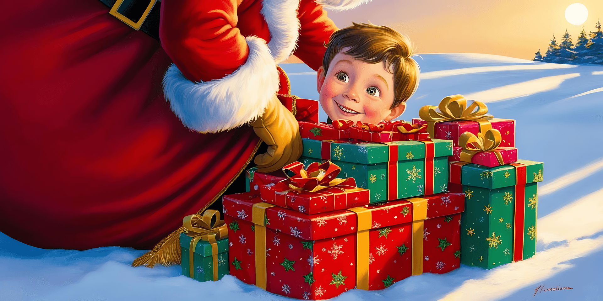 سانتا، هدايا، عيد الميلاد، هدايا، احتفالي، طفل، شتاء، عطلة، فرح، احتفال، ألعاب، أحمر، سعيد، تقليد، ثلجي