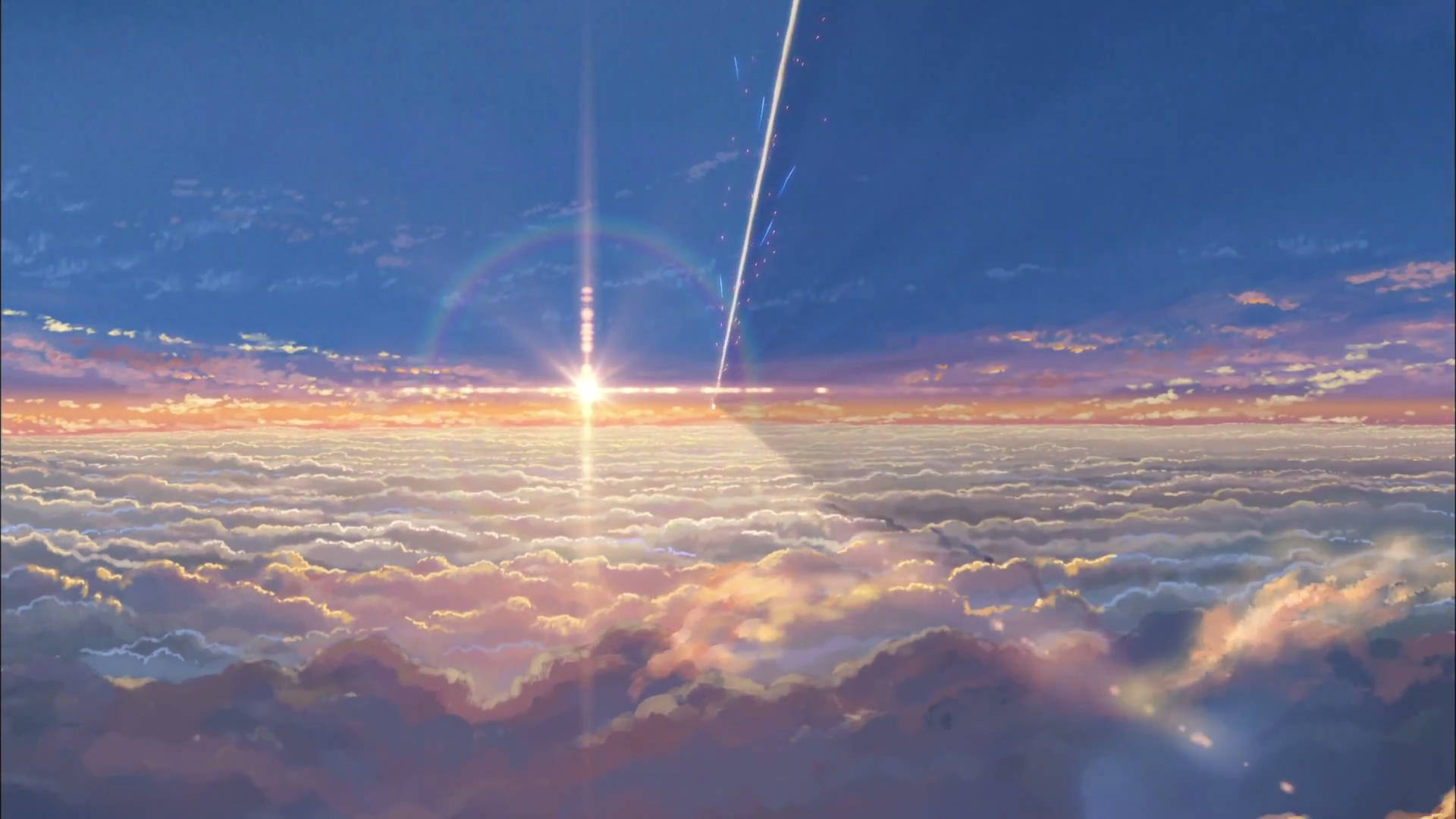 سماء غروب أنمي Your Name خلفية