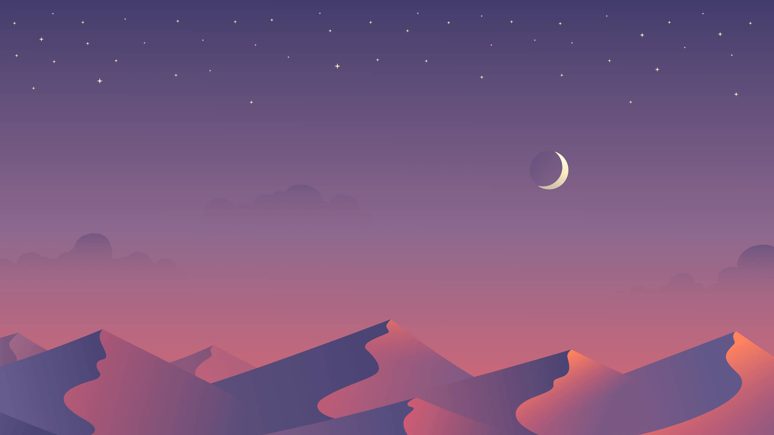 سماء ليلية جمالية لسطح المكتب خلفية