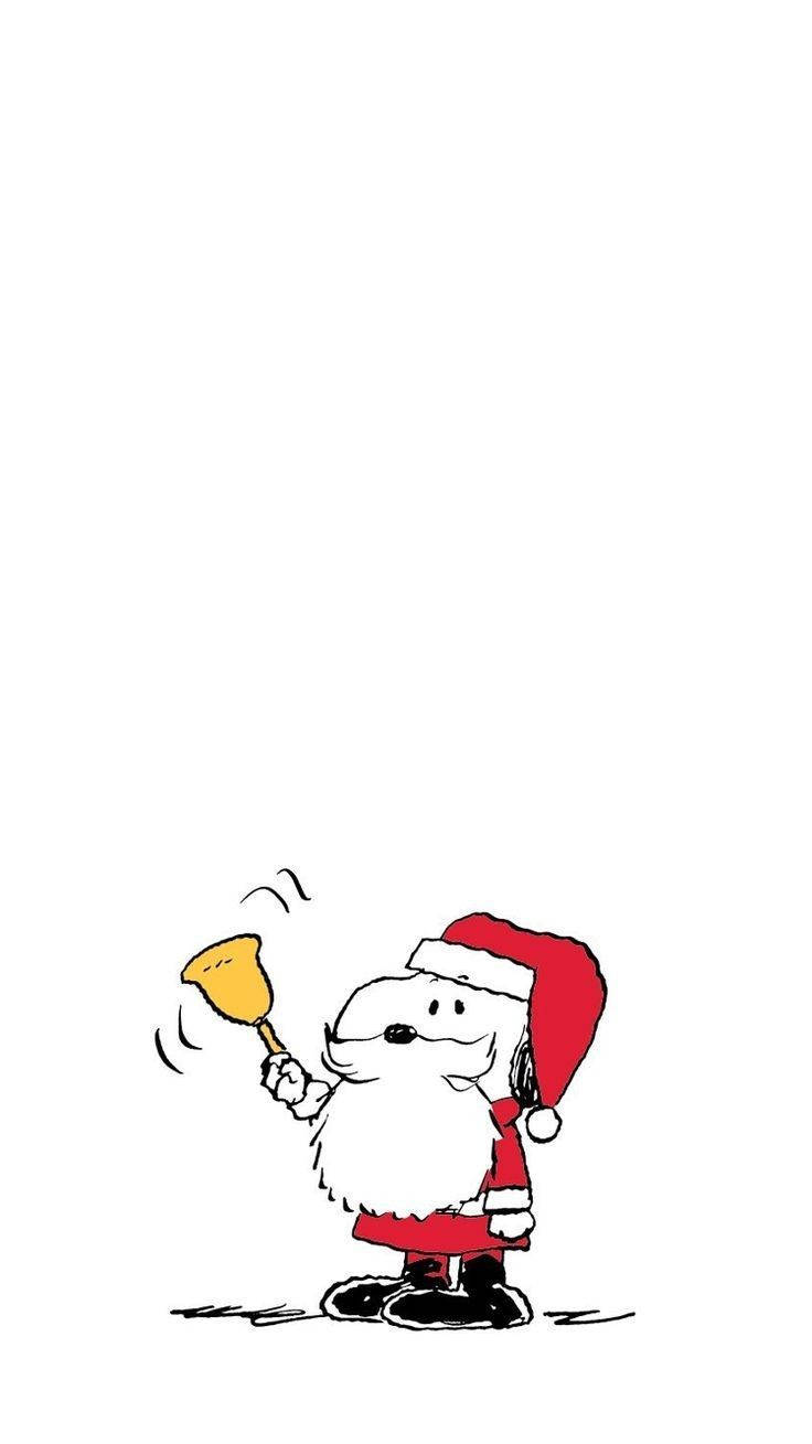 سنوبي بزي بابا نويل في عيد الميلاد خلفية