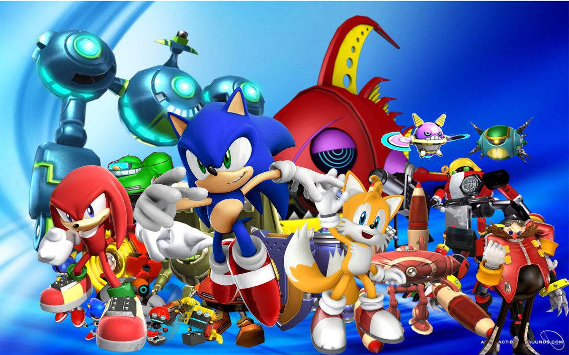 خلفية لسونيك مع تيلز ونكلز من مسلسل Sonic Boom التلفزيوني