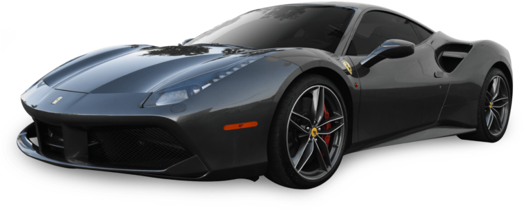سيارة فيراري خارقة سوداء أنيقة خلفية