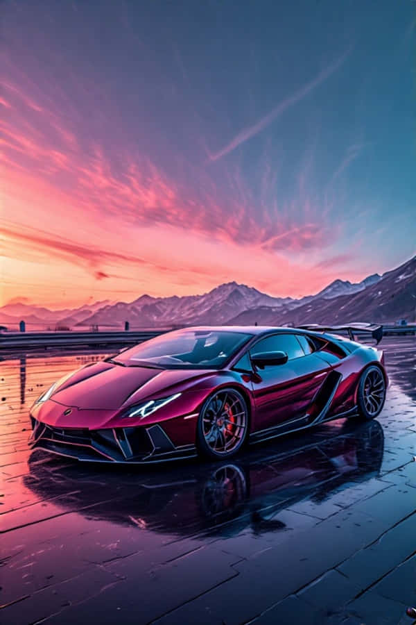 سيارة لامبورغيني مذهلة بدقة 4K خلفية