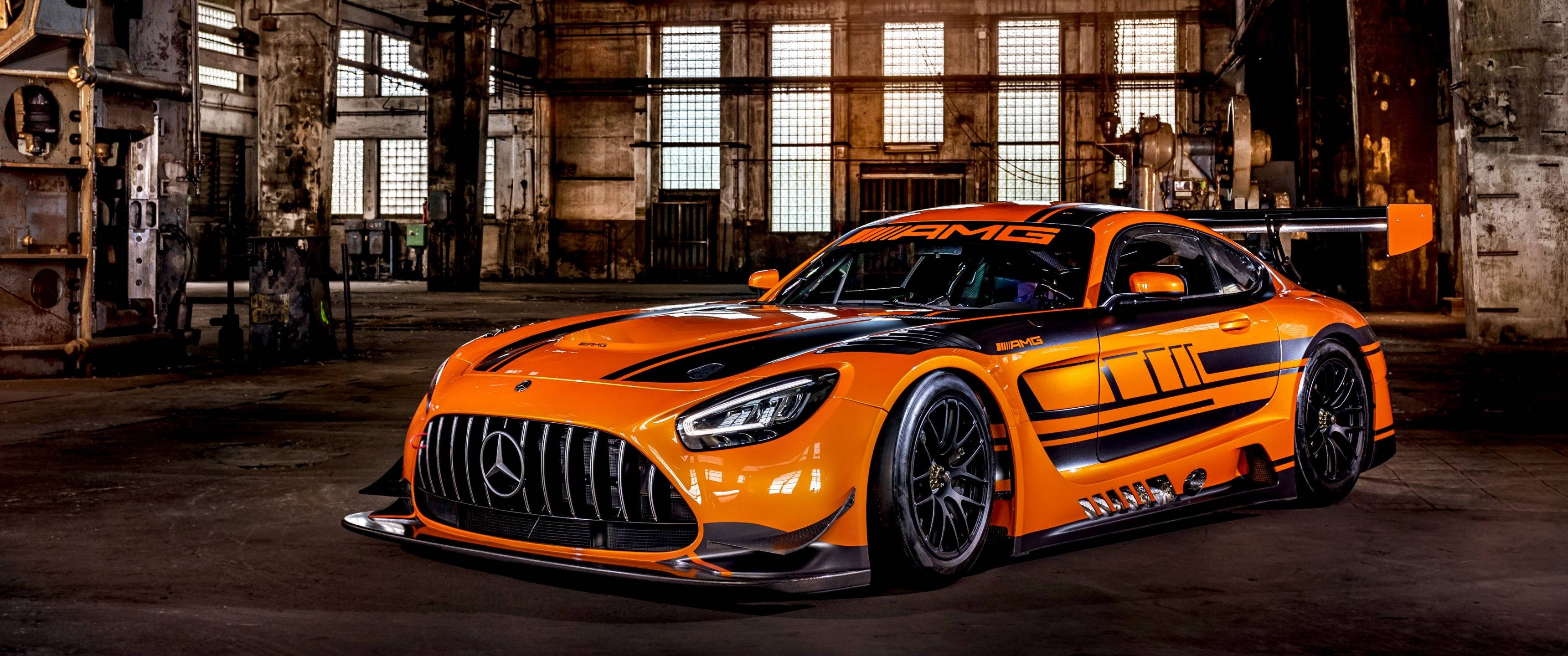 سيارة مرسيدس-AMG GT3 بدقة 3440x1440 خلفية