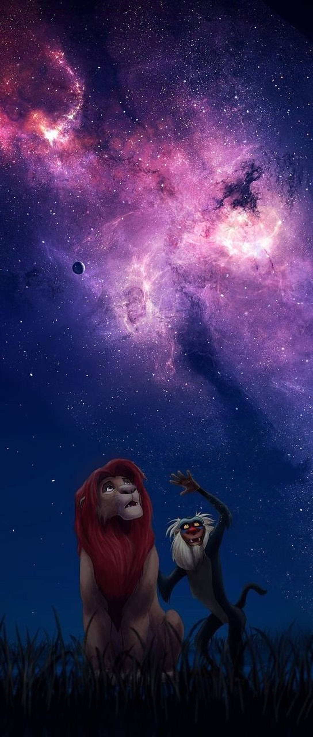 سيمبا ملك الأسد في الفضاء خلفية