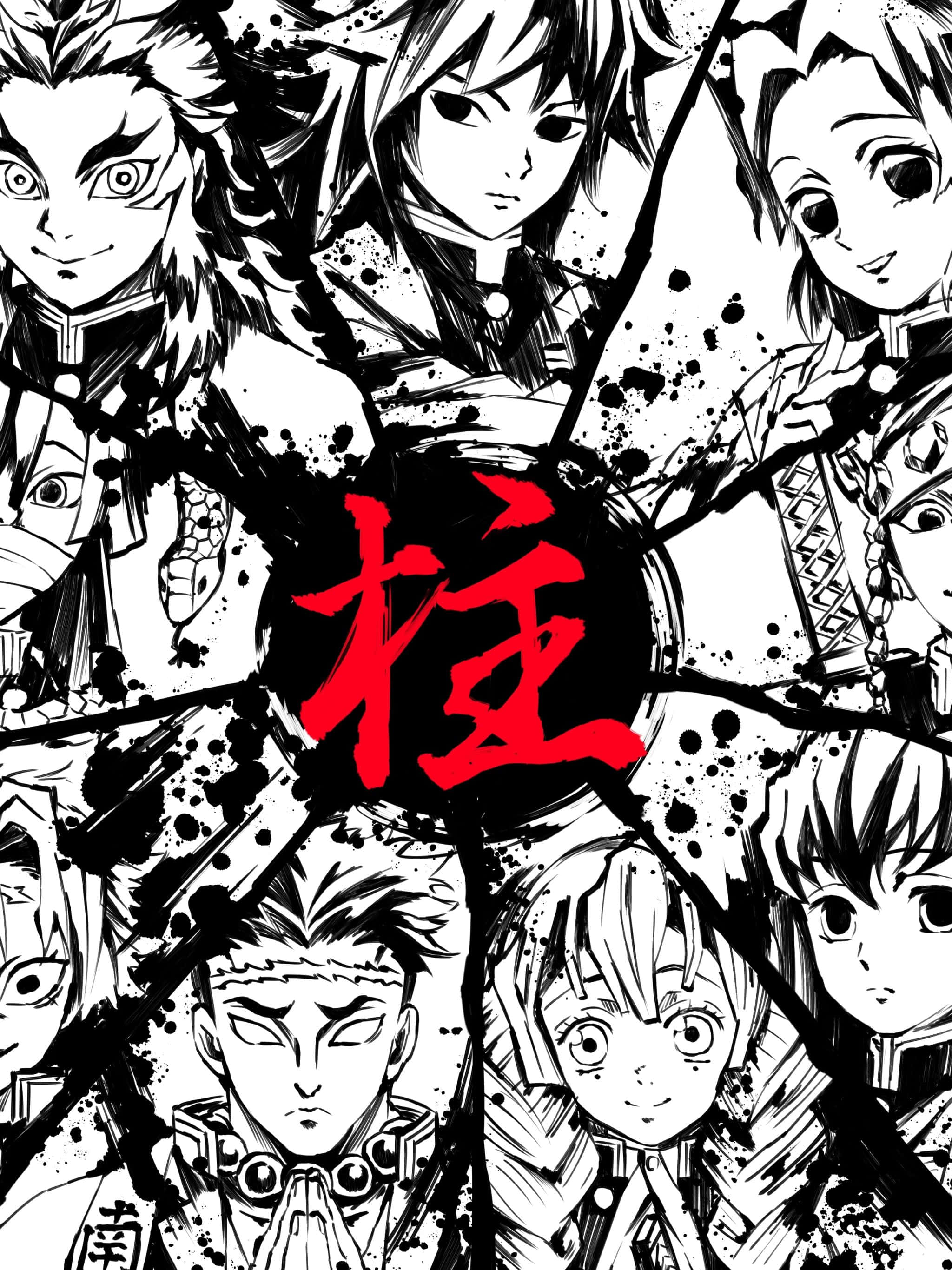شاشة قفل آيفون من مانجا Demon Slayer خلفية